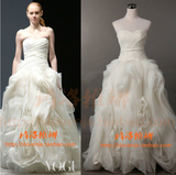 vera 002婚纱礼服新款拖尾wang的新娘婚纱立体花朵抹胸婚纱