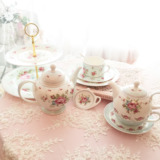 SA清新欧式田园花卉陶瓷下午茶茶杯茶盘组合整套茶具
