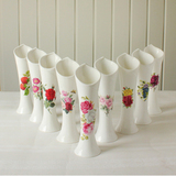白色陶瓷花瓶摆件 客厅插花器餐桌电视柜花瓶现代简约家居装饰品