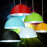 彩色半圆形单个吊灯罩餐厅灯卧室办公室吧台loft吊灯创意个性灯具