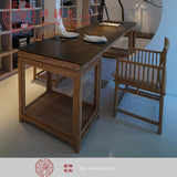 新中式实木书桌椅组合简约现代电脑桌水曲柳办公桌写字台书房家具