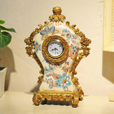 墨菲 欧式宫廷复古时尚创意客厅树脂座钟家居装饰品工艺品摆件