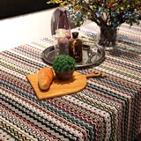 [新品]波西 现代简约风几何仿麻餐桌桌布 茶几盖布桌布布艺定制