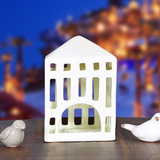新古典美欧式镂空小房子陶瓷创意蜡烛台摆件新婚家居装饰品摆件