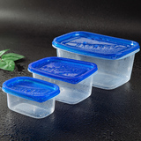 绿丰一次性饭盒长方形水果盒子打包盒微波炉保鲜盒塑料有盖快餐盒
