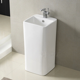 纳斯尔丁卫浴一体方形立柱连体洗手洗脸盆陶瓷小户型浴室无孔柱盆