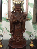 台湾 绿檀木 木雕 62厘米站财神爷 文财神 禄财神 财神 神像 佛像