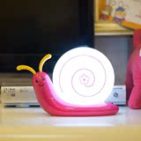 艾嘉居可爱蜗牛USB充电式小夜灯 创意LED节能卧室小台灯 宝宝喂奶