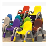 幼儿园桌椅加厚塑料椅子 豪华儿童靠背椅 宝宝小凳子带扶手