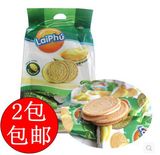 天天特价 越南来福Laiphu榴莲夹心饼 法式薄饼干脆饼350g 2包包邮