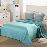 米单人床单单品全棉贡缎床单纯色单件纯棉床单1.8米2.0m双人床1.5