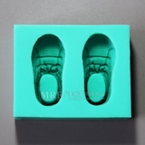立体一双运动鞋硅胶树脂模手工皂模液态模翻糖蛋糕装饰DIY模具