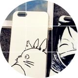Iphone5/5S彩绘全包黑白路飞龙猫手机壳苹果6软6Plus保护套漫画