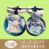 高档男女宝宝用品出口韩国婴儿礼盒套装春夏季新生儿满月百岁送礼