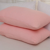 外贸出口纯棉绒布被单枕头套纯色床单枕套三件套单双人床品