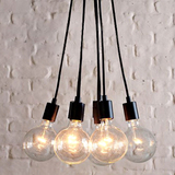 新品现代北欧简约风格玻璃圆球卧室客厅7头个性大灯泡吊灯
