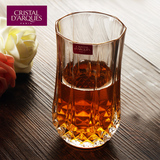 法国进口CDA刻花无铅水晶杯茶杯透明钻石水杯创意玻璃杯威士忌杯
