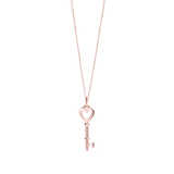 香港正品代购Tiffany项链 蒂芙尼18K玫瑰金心形钥匙吊坠女款项链