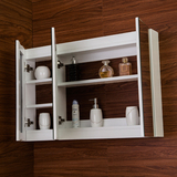 W1X现代欧美式浴室柜组合落地橡木柜大理石台面盆卫生间镜柜特