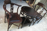 黑檀中式明清古典家具沙发椅子情人台休闲三角椅 实木茶椅 休息椅