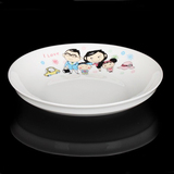 陶瓷骨瓷创意亲子卡通菜盘 一家四口盘子微波炉餐具 水果盘子碟子