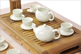 皇冠茶具 越窑古意茶具 恒福精品 玲珑浮雕 带杯垫