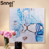 Snnei 欧式木质立体装饰画 客厅玄关挂画 会呼吸的鱼 四联画