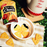 进口零食格力高日本Cheeza53%固力果glico小饼干英国车打芝士40g