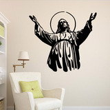 以马内利基督教人物耶稣爱世人墙贴纸客厅卧室装饰贴画可移除贴纸