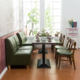 欧式咖啡厅沙发桌椅组合 甜品店奶茶店茶餐厅卡座 西餐厅实木餐椅