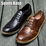 Saints Base春季新款男士休闲皮鞋复古英伦潮流工装鞋做旧德比鞋