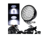 摩托车配件5寸哈雷摩托车改装LED酷黑前大灯电动车大灯金属车头灯