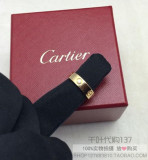 代购二手Cartier卡地亚/Love系列戒指 宽版三钻 18k黄金 正品