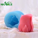 妮可R0141 立体手工DIY玫瑰花巧克力硅胶软模具 diy手工香皂模具