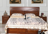 柚木家具 实木床1.8米缅甸黄金柚木双人床中式1.5米全柚木实木床