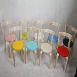 宜家风格出口韩国美国实木儿童椅颜色可定制彩色幼儿园桌椅批发