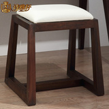 北欧现代简约实木梳妆凳 小方凳子卧室美甲凳皮质软包化妆凳HG502