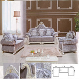 宜家欧式组合沙发客厅简约现代茶几沙发组合组装沙发床小户型沙发