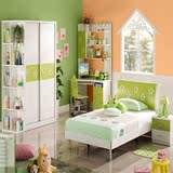 青少年儿童环保家具绿色男孩床女孩床1.2 1.5米 卧室整套家具组合