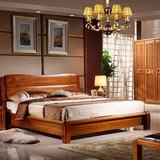 1.8中式双人床高箱储物气压婚床成人卧室家具床头柜2人现代实木床