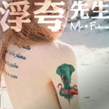 满39包邮 Mr.Fukua 浮夸先生 印度花臂男女防水纹身贴。大象火鸟
