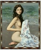 欧式人体艺术油画美女裸体DIY钻石画 卧室装饰画壁画方钻满钻A078