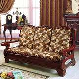 昊依红椅垫木实木质家具布艺沙发垫带靠背连体坐垫椅子垫靠垫一体