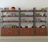 简易钢木书架铁艺储物架落地书柜组合置物架可订制
