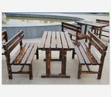 复古铁艺餐桌椅酒吧桌椅套件实木户外阳台桌椅组合吧台三件套定制