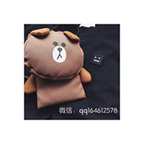 【现货】韩国line friends布朗熊可妮兔卡通手机包收纳袋挎包