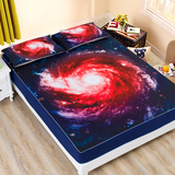 宇宙星空卡通床笠单件单人1.2米床笠床垫保护套防尘床罩1.8M床套