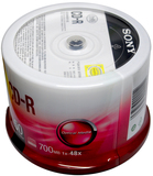 索尼cd光盘 sony cd-r刻录光盘48x 50片cdr刻录碟 cd空白盘