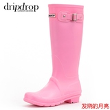 dripdrop英伦经典高筒防水雨靴女士胶鞋水靴女水鞋套鞋雨鞋女春夏