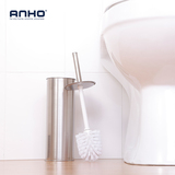 ANHO欧式可换刷头不锈钢长桶身卫生间洗手间马桶刷厕所刷子